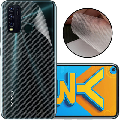 CASE CREATION Vivo Y50 Mobile Skin(3D Carbon Fibre Transparent Back Skin Matte Finish)
