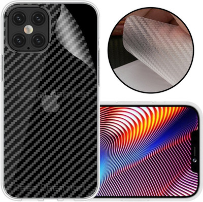 CASE CREATION Iphone 12 Pro Max Mobile Skin(3D Carbon Fibre Transparent Back Skin Matte Finish)