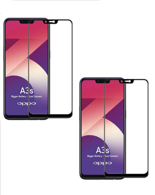 Shoppitzzo Edge To Edge Tempered Glass for OPPO F7, Oppo A3s, realme 2/NeoShield Tempered Glass/Full Screen Coverage-Edge to Edge/9H(Pack of 2)