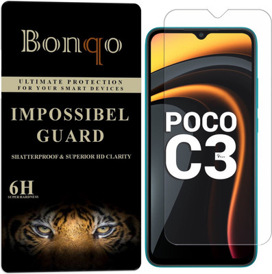 Bonqo Impossible Screen Guard for Poco C3(Pack of 1)