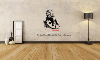 PEACOCKRIDE 75 cm Karl Marx I Karl Heinrich Marx I Self Adhesive Sticker(Pack of 1)