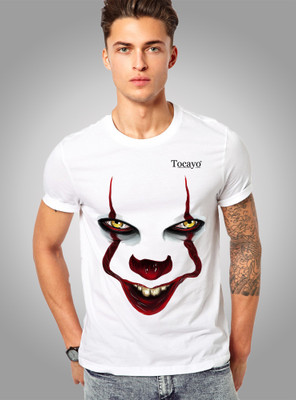 Tocayo Printed Men Round Neck White T-Shirt