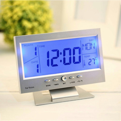 Elecsera Digital Silver Clock
