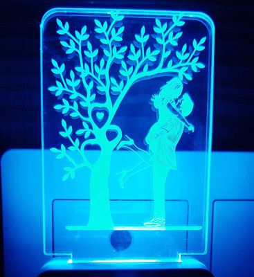 Super Ajanta Tree Couple E096 3D Night Lamp Night Lamp(10 cm, Multicolor)