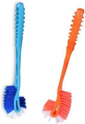 SBTs Double-Sided Flexible Plastic Toilet Cleaning Brush(Multicolor)