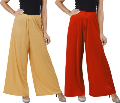 Buy That Trendz Relaxed Women Beige, Red Trousers