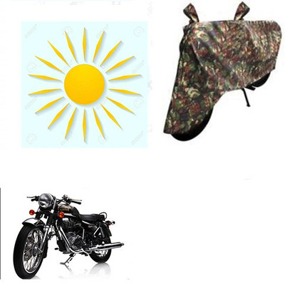 sr enterprises Waterproof Two Wheeler Cover for Royal Enfield(Electra Delux, Multicolor)
