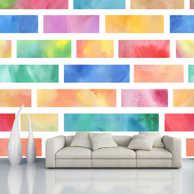 COLOR SOLUTION Abstract Multicolor Wallpaper(127 cm x 40 cm)