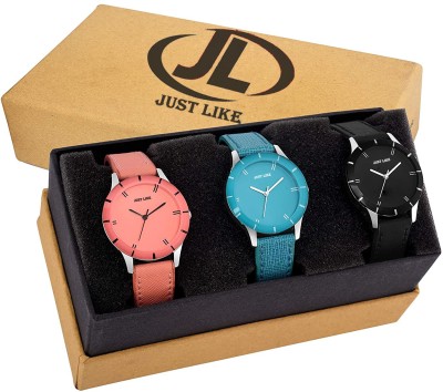 just like (JL-3 combo leathers multi ) Wrist Watches Analog Watch  - For Girls