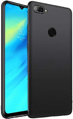 Maniya Creations Back Cover for Oppo A12, Oppo A7(Black, Grip Case, Silicon)