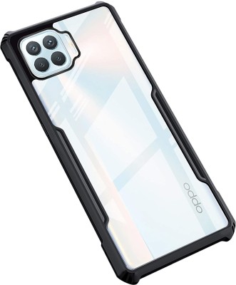 ISH COVER Front & Back Case for Oppo F19 Pro(Transparent, Black, Shock Proof, Pack of: 1)