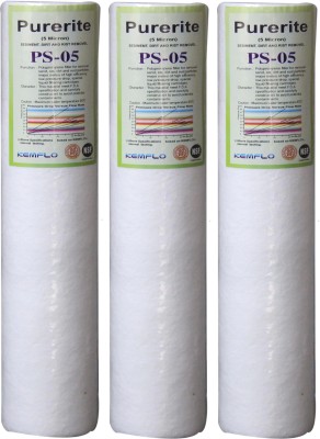 Kemflow spun candle pack of 3 Solid Filter Cartridge(0.005, Pack of 3)