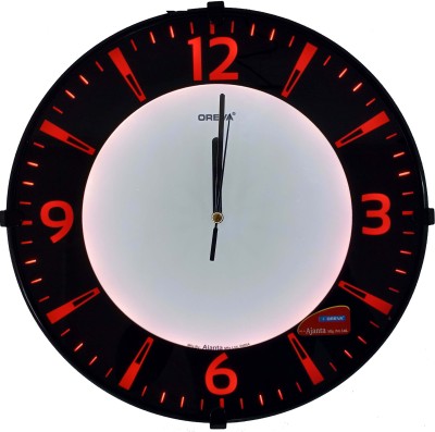 Ajanta OREVA Analog-Digital 32 cm X 32 cm Wall Clock(Multicolor, With Glass, Standard)