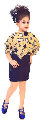 

Hey Baby Girls Party(Festive) Top Poncho(Blue