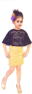 

Hey Baby Girls Party(Festive) Top Poncho(Multicolor