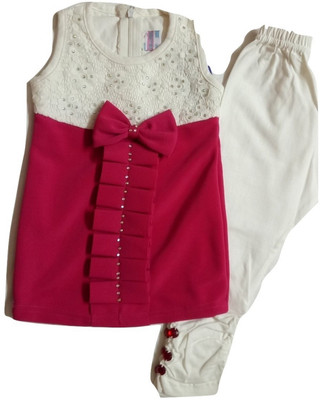 

Kid n Kids Girls Party(Festive) Top Pant(Pink