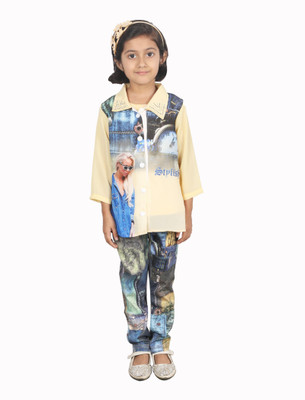 

First Baby Girls Casual Top Jegging(Multicolor), Accure