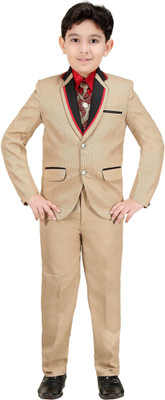 

Kute Kids Boys Party(Festive) Coat Pant(Brown