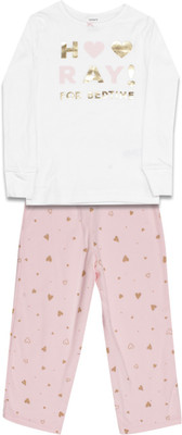 

Carter's Girls Casual Top Pyjama(White, Print (969)