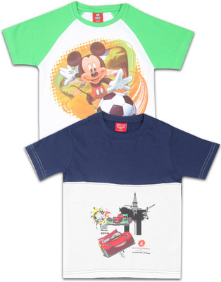 

Disney Boys Casual T-shirt(Multicolor, White_black/beach