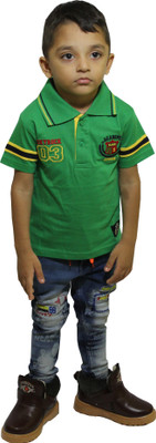 

TrendiGo Fashion Boys Casual T-shirt Jeans(Green