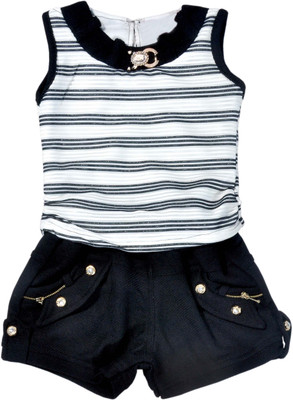 

Hey Baby Girls Party(Festive) Top Pant(Black