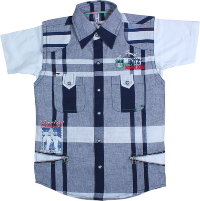 

Bad Boys Boys Casual Shirt Shirt, T-shirt(Blue), Grey