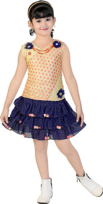

Golden Girl Girls Party(Festive) Skirt Top(Blue