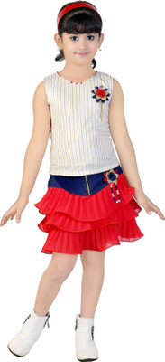 

Golden Girl Girls Party(Festive) Skirt Top(Red
