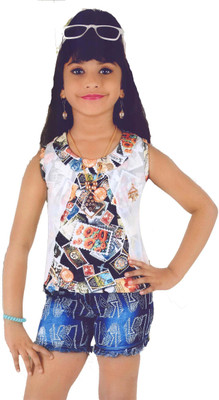 

Hey Baby Girls Party(Festive) Top Poncho(Multicolor