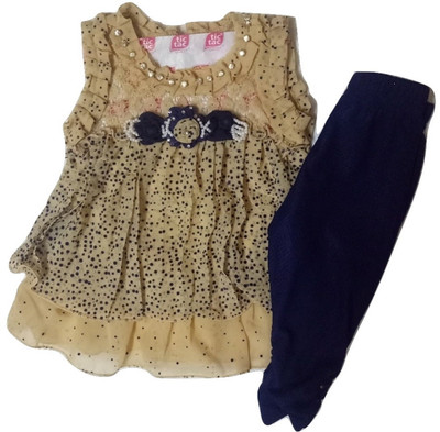 

Kid n Kids Girls Party(Festive) Top Pant(Brown