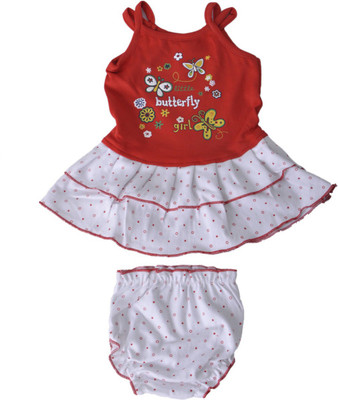 

Hafeela Girls Casual Dress Panty(Red