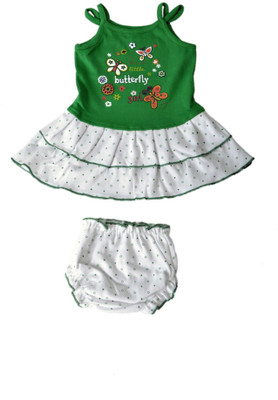 

Hafeela Girls Casual Dress Panty(Green