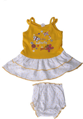 

Hafeela Girls Casual Dress Panty(Yellow