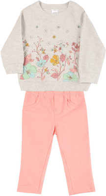 

Carter's Girls Casual Top Trouser(White, Pack of 1, Pink (650)