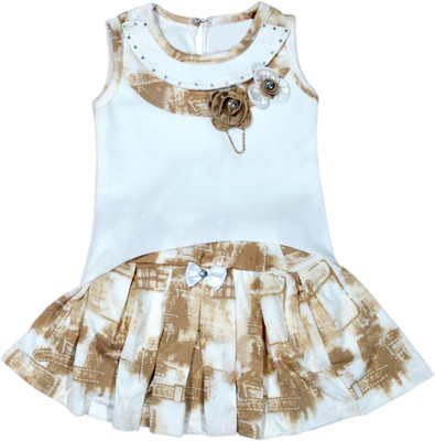 

Hey Baby Girls Party(Festive) Top Skirt(Multicolor