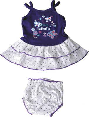 

Hafeela Girls Casual Dress Panty(Purple