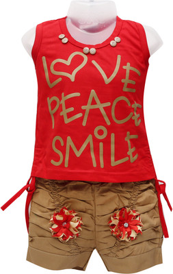

Golden Girl Girls Casual Dress Shorts(Red