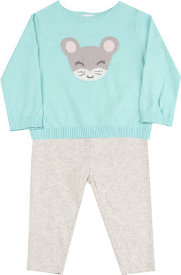 

Carter's Girls Casual Sweatshirt Pant(Grey, Turquoise (440)