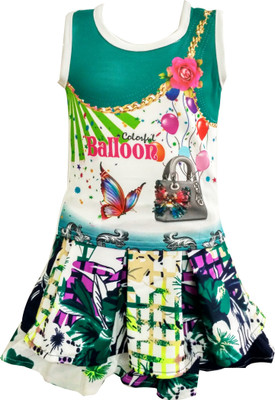 

Fashionitz Girls Casual Top Skirt(Green