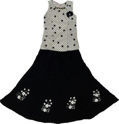 

Kid n Kids Girls Party(Festive) Top Skirt(Multicolor, White