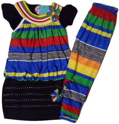 

Kid n Kids Girls Party(Festive) Top Pant(Black, Multicolour