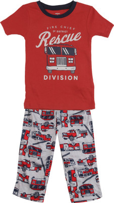 Carter's Boys Casual Shirt Pyjama(Blue, Print (969)