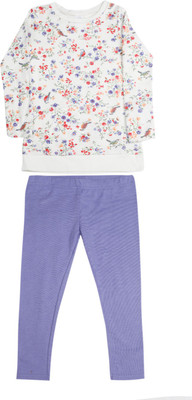 

Carter's Girls Casual Sweatshirt Jegging(White, Pack of 1, Print (969)