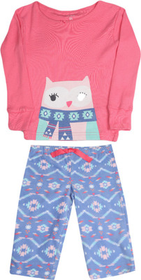 

Carter's Girls Casual Top Pyjama(Pink, Pack of 1, Print (969)