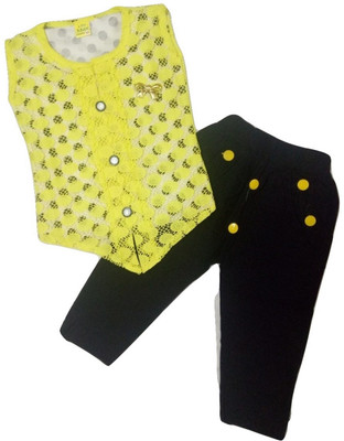 

Kid n Kids Girls Party(Festive) Top Pant(Yellow
