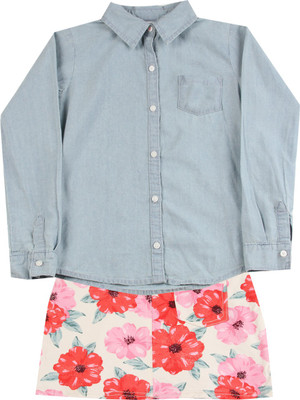 

Carter's Girls Casual Shirt Skirt(Multicolor, Denim (463)