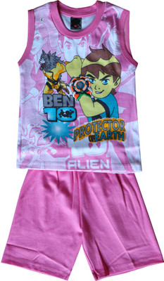 ELK Boys Casual T-shirt Trouser(Pink) available at flipkart for Rs.290