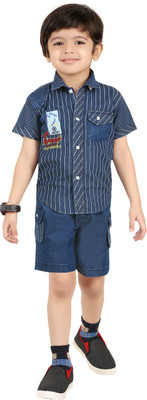 

Kiddy Boys Party(Festive) Dress Shirt, Pant(Multicolor, Blue