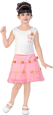 

Golden Girl Girls Party(Festive) Skirt Top(Orange, Peach
